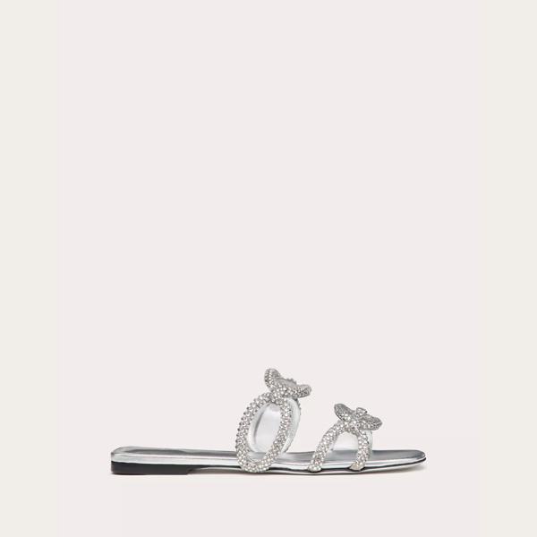 크리스털 장식 CHAIN 1967 슬라이드 샌들